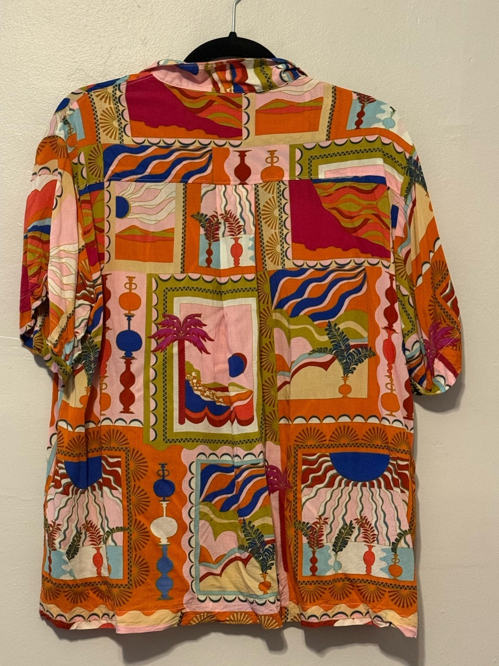 Anthropologie Maeve Bon Voyage button down size L - Picture 5 of 7